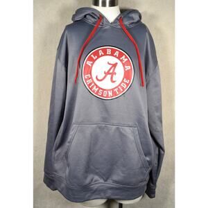 Alabama Crimson Tide Grey Pullover Grey Hoodie Red Accents Large Graphic Size L